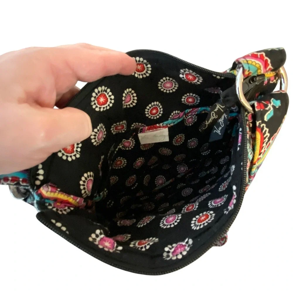 Vera Bradley Womens Parisian Paisley Crossbody Bag Floral Quilted Boho Casual